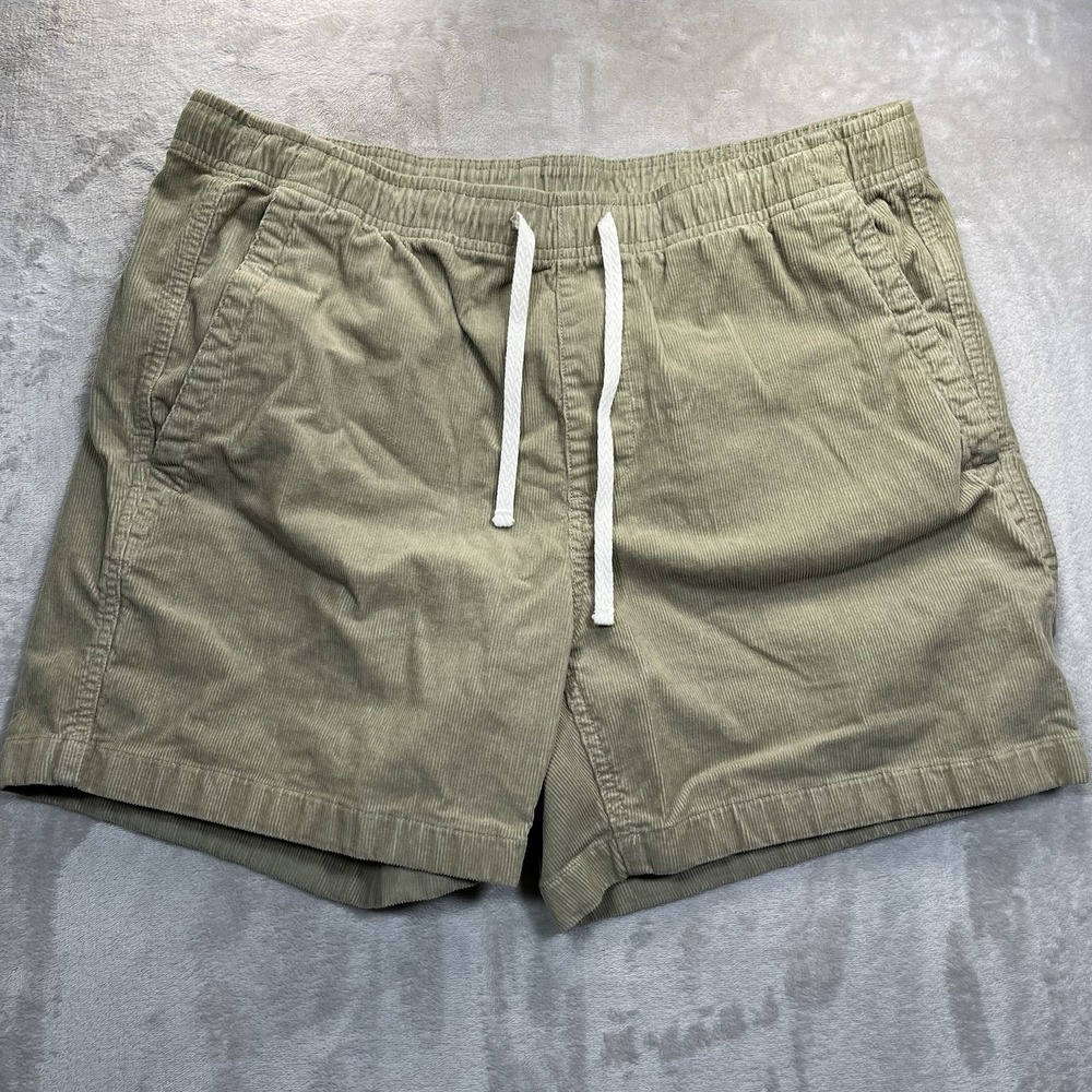 Bonobos Shorts Men's Drawstring Corduroy Tan Beige Cotton Stretch Casual Size L
